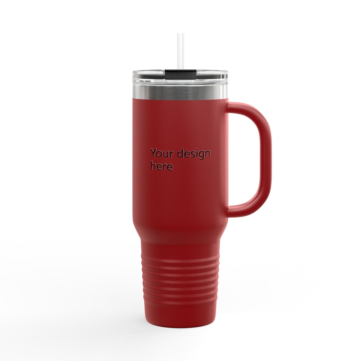40oz Insulated Travel Mug – Double-Wall Stainless Tumbler with Straw & Handle