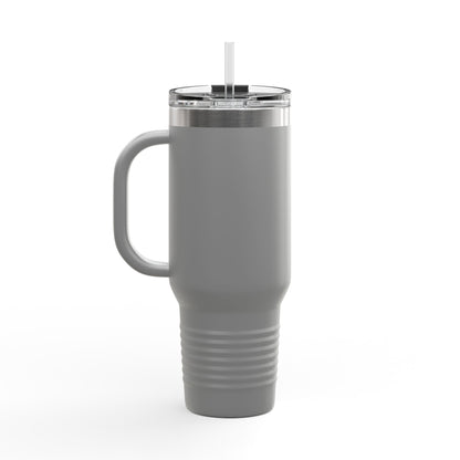 40oz Insulated Travel Mug – Double-Wall Stainless Tumbler with Straw & Handle