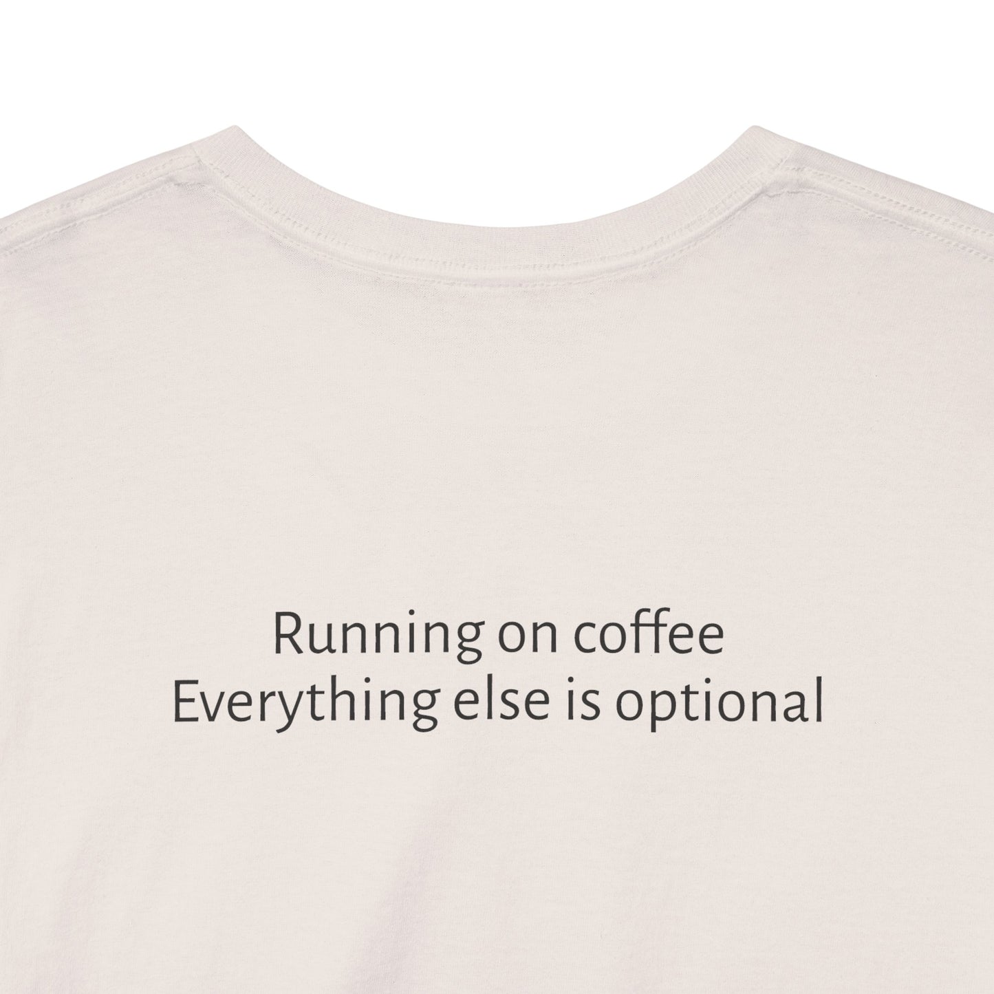 "Running on Coffee" Minimalist T-Shirt