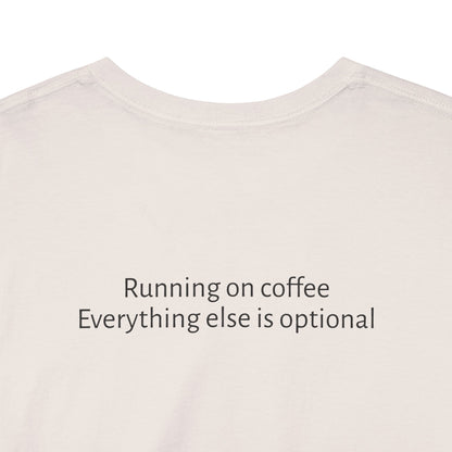 "Running on Coffee" Minimalist T-Shirt