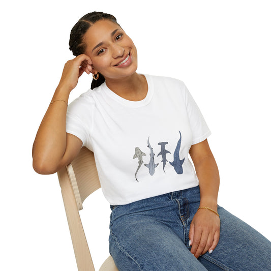 Shark Silhouette Tee - Coastal Ocean Wildlife Graphic T-Shirt