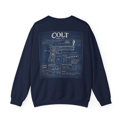 Colt 1911 Blueprint Crewneck Sweatshirt