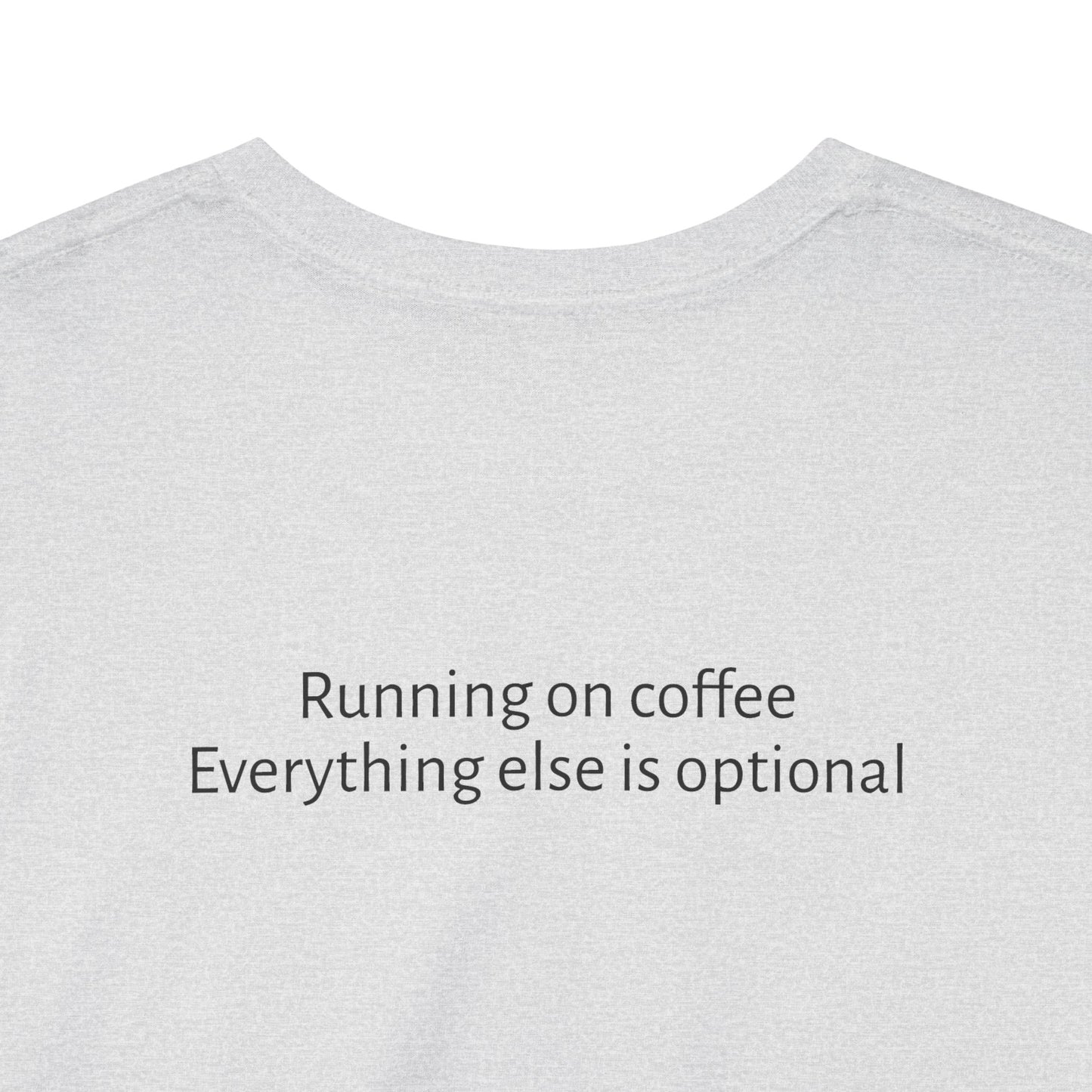 "Running on Coffee" Minimalist T-Shirt
