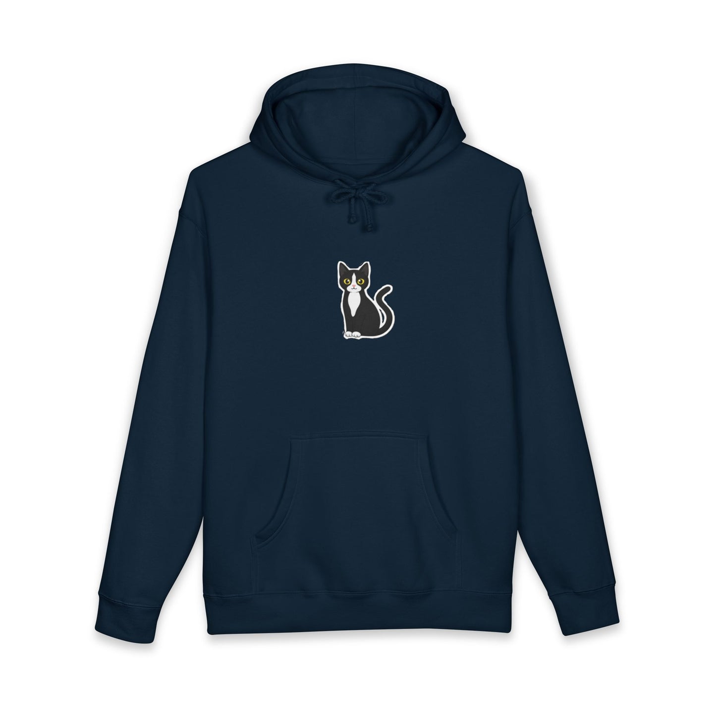 Minimal Cat Graphic Hoodie