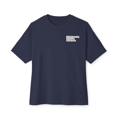 We both cried Minimalist White Boxy Tee