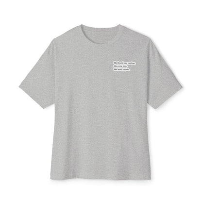 We both cried Minimalist White Boxy Tee