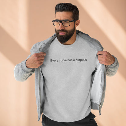 Porsche Pink Poster Crewneck Sweatshirt — "Every curve has a purpose"
