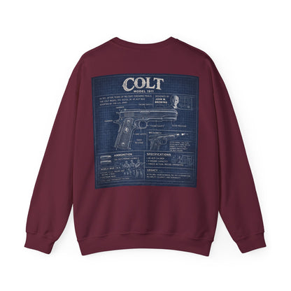 Colt 1911 Blueprint Crewneck Sweatshirt