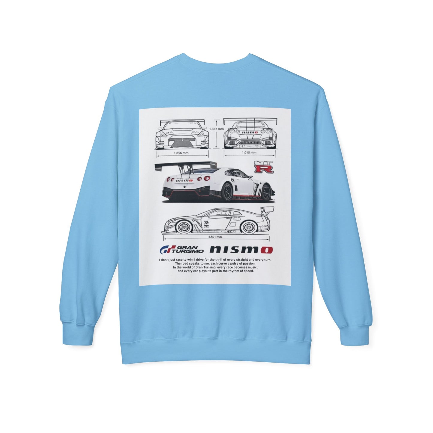 NISMO GT-R Illustration Crewneck Sweatshirt — "I don't chase trophies, I chase the feeling"