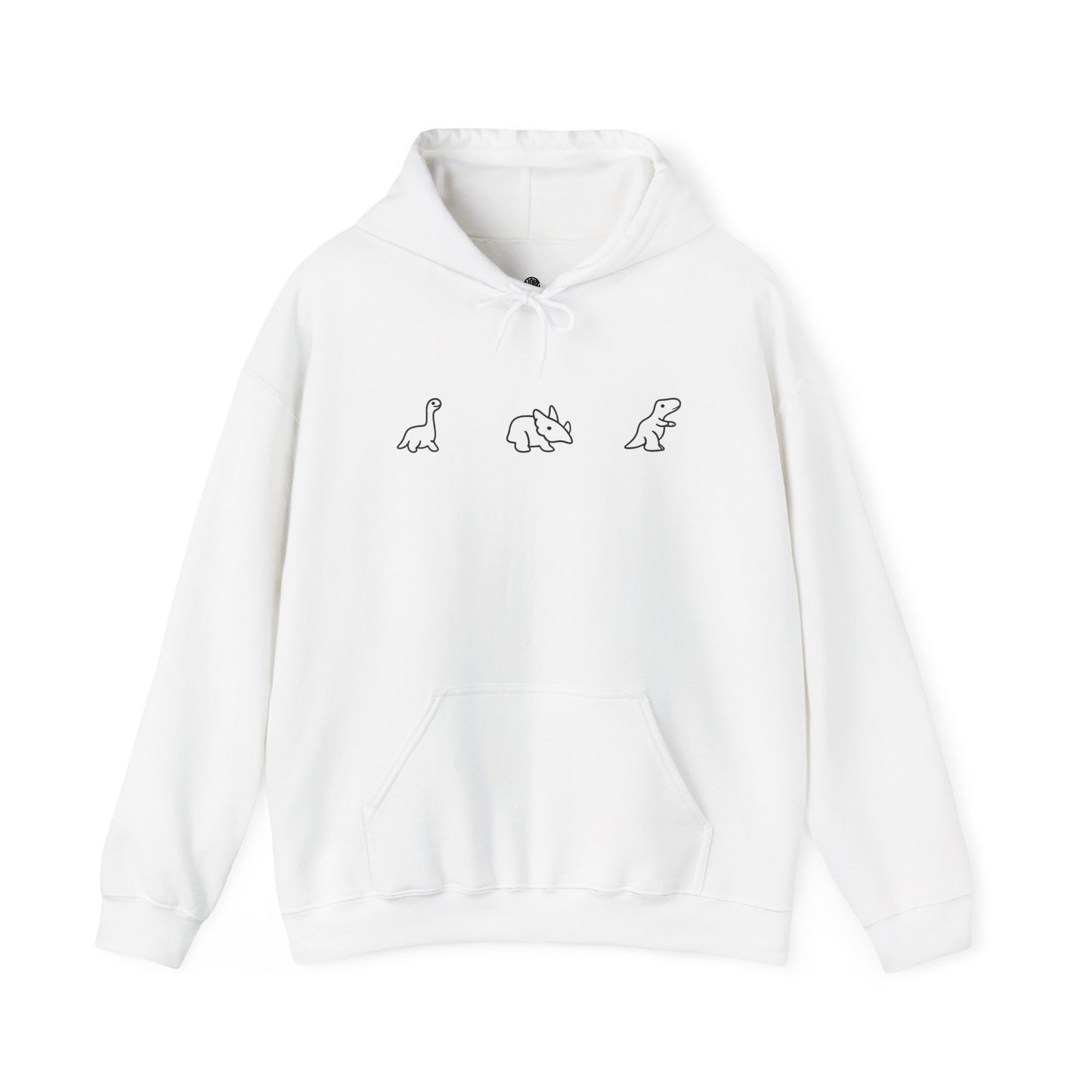 Minimal Dinosaur Trio Hoodie