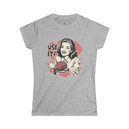 Women's Tee — Retro 'Use It!' Knitting Graphic T-Shirt