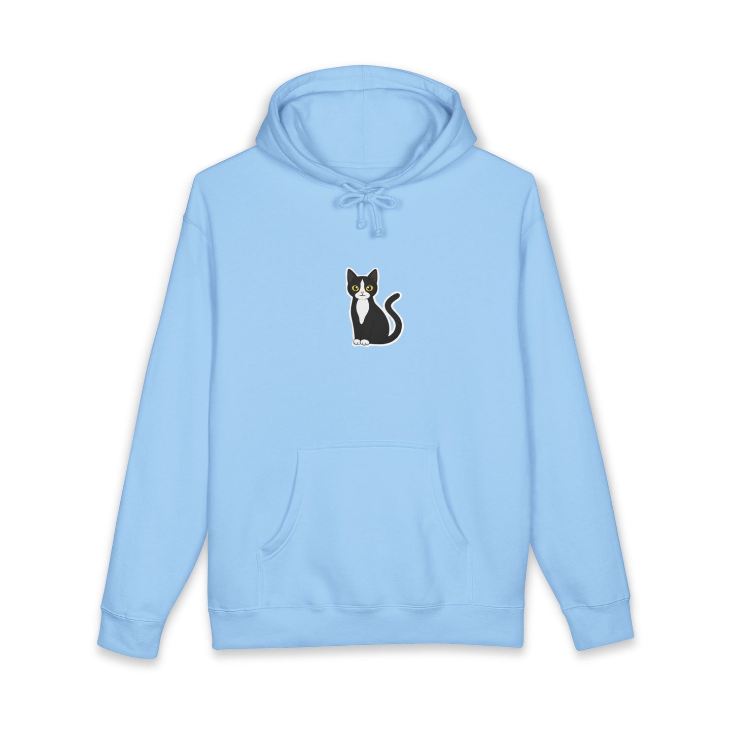 Minimal Cat Graphic Hoodie