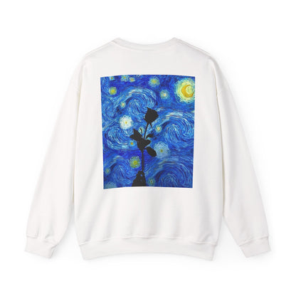 Calm Is a Weapon Sweatshirt — Starry Night Rose Graphic Crewneck