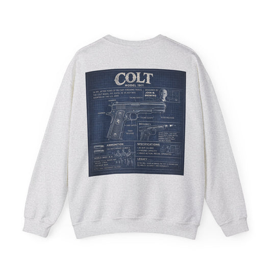 Colt 1911 Blueprint Crewneck Sweatshirt