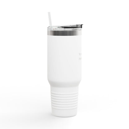 40oz Insulated Travel Mug – Double-Wall Stainless Tumbler with Straw & Handle