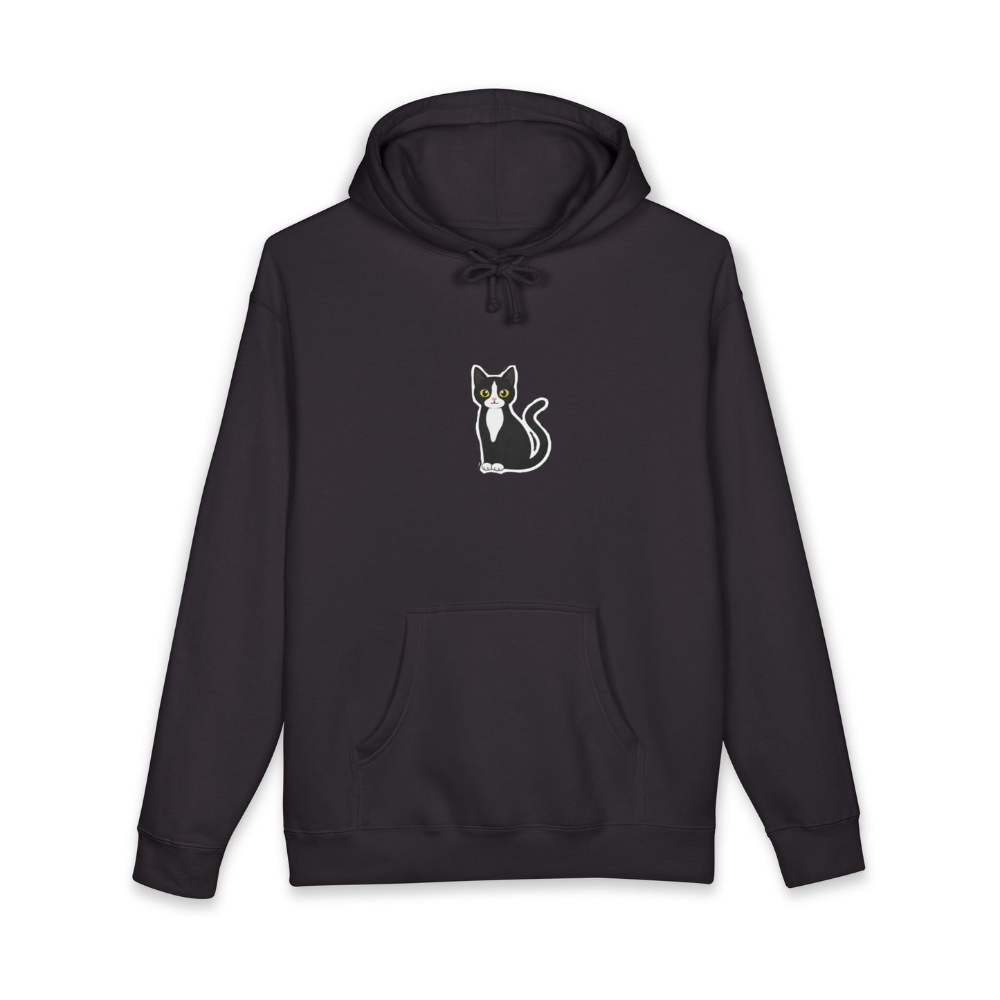 Minimal Cat Graphic Hoodie