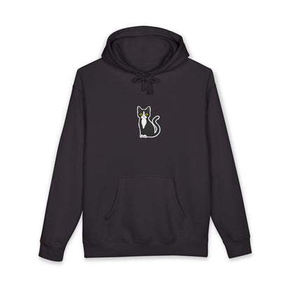 Minimal Cat Graphic Hoodie