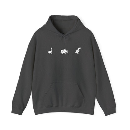 Minimal Dinosaur Trio Hoodie
