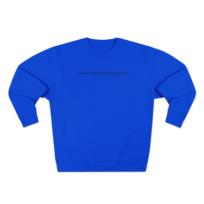 Porsche Pink Poster Crewneck Sweatshirt — "Every curve has a purpose"