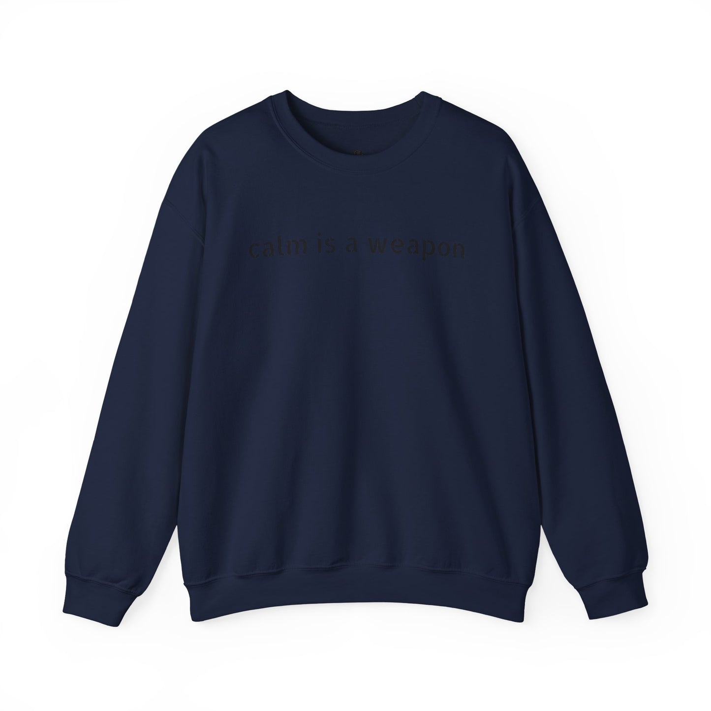 Calm Is a Weapon Sweatshirt — Starry Night Rose Graphic Crewneck