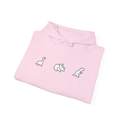 Minimal Dinosaur Trio Hoodie