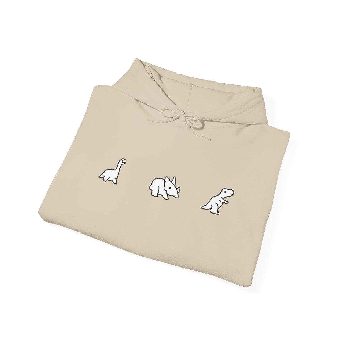 Minimal Dinosaur Trio Hoodie