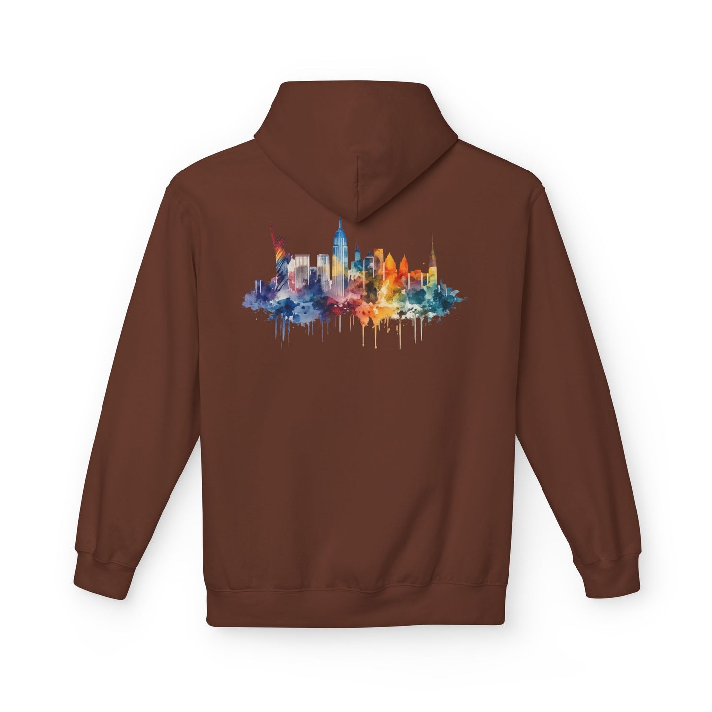 New York Skyline Watercolor Hoodie