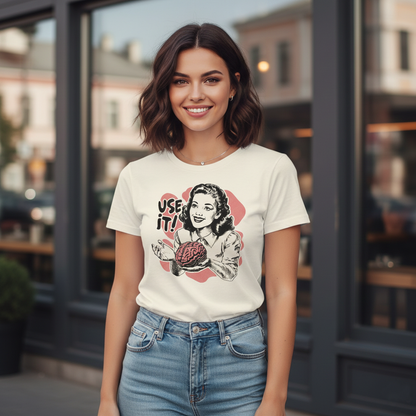 Women's Tee — Retro 'Use It!' Knitting Graphic T-Shirt