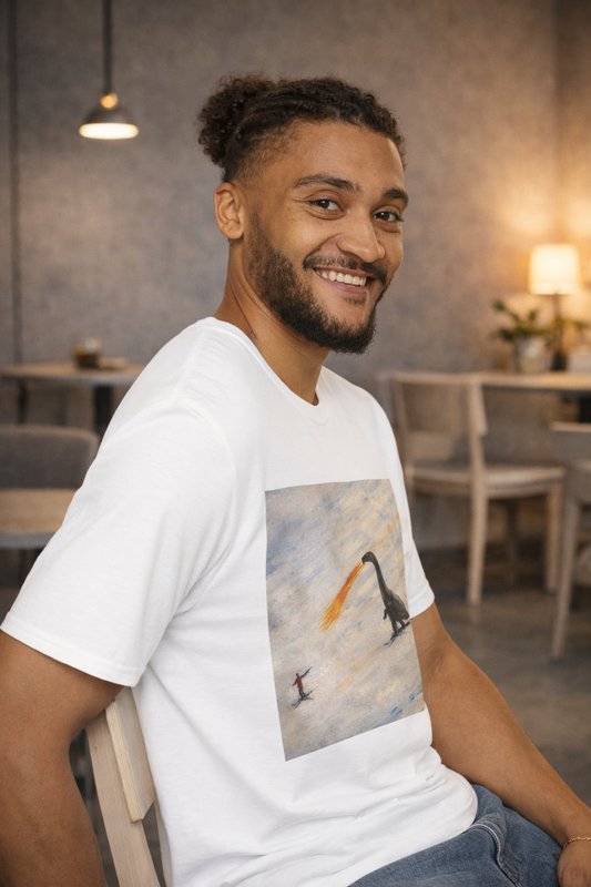 Whimsical Fire-Breathing dinosaur T-Shirt