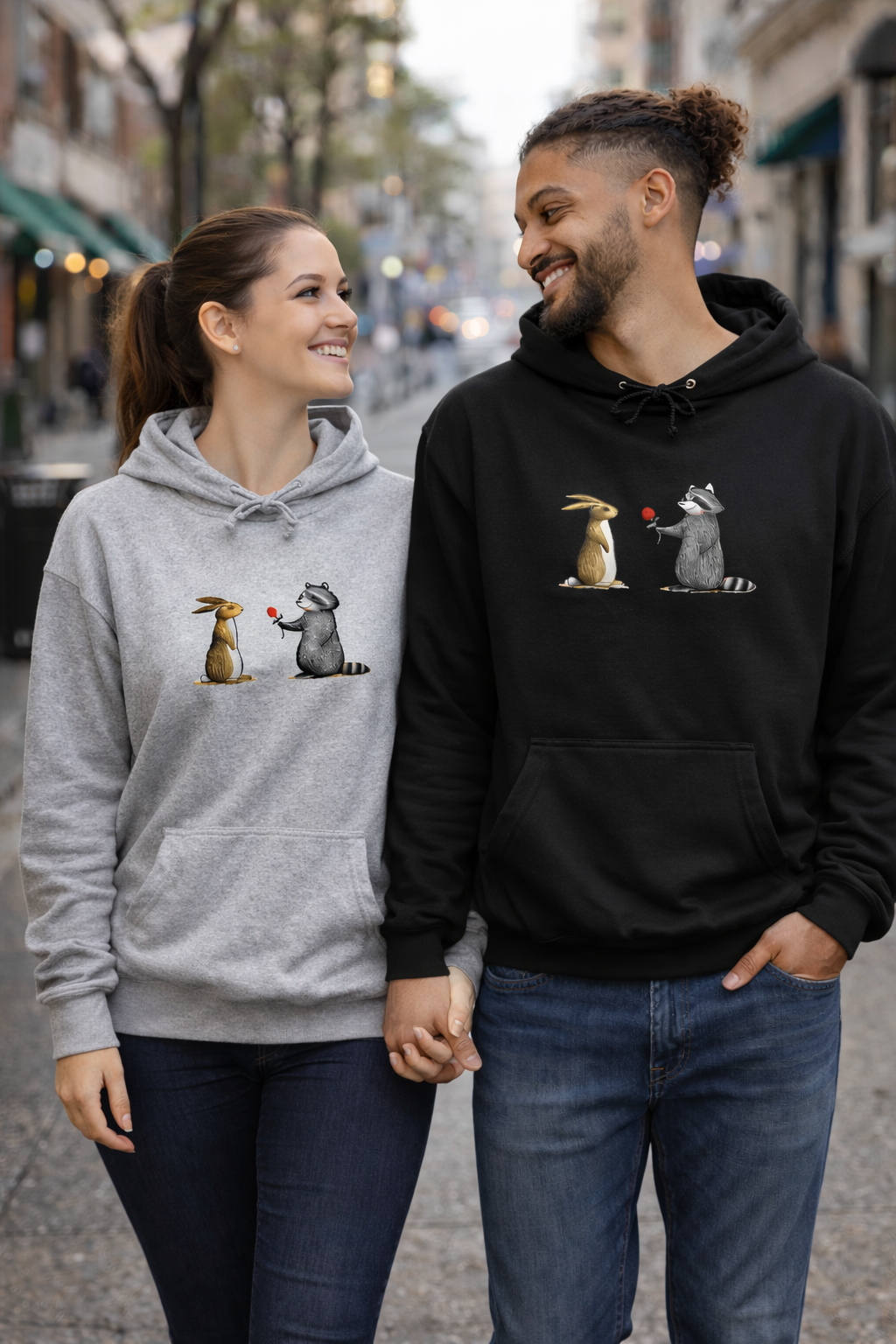 Cute Pet Silhouette Pullover Minimal Hoodie