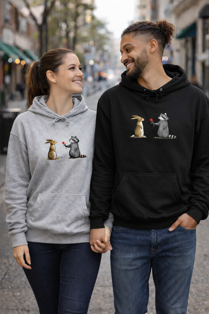 Cute Pet Silhouette Pullover Minimal Hoodie