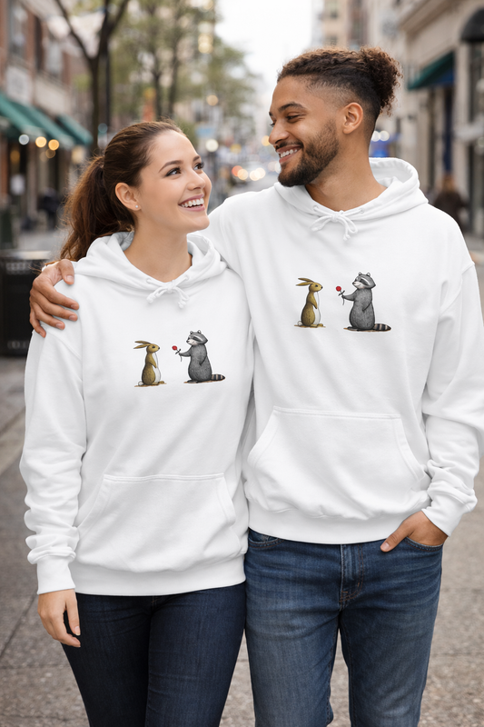 Cute Pet Silhouette Pullover Minimal Hoodie