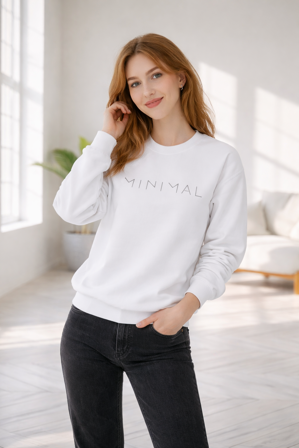 Minimal Crewneck Sweatshirt