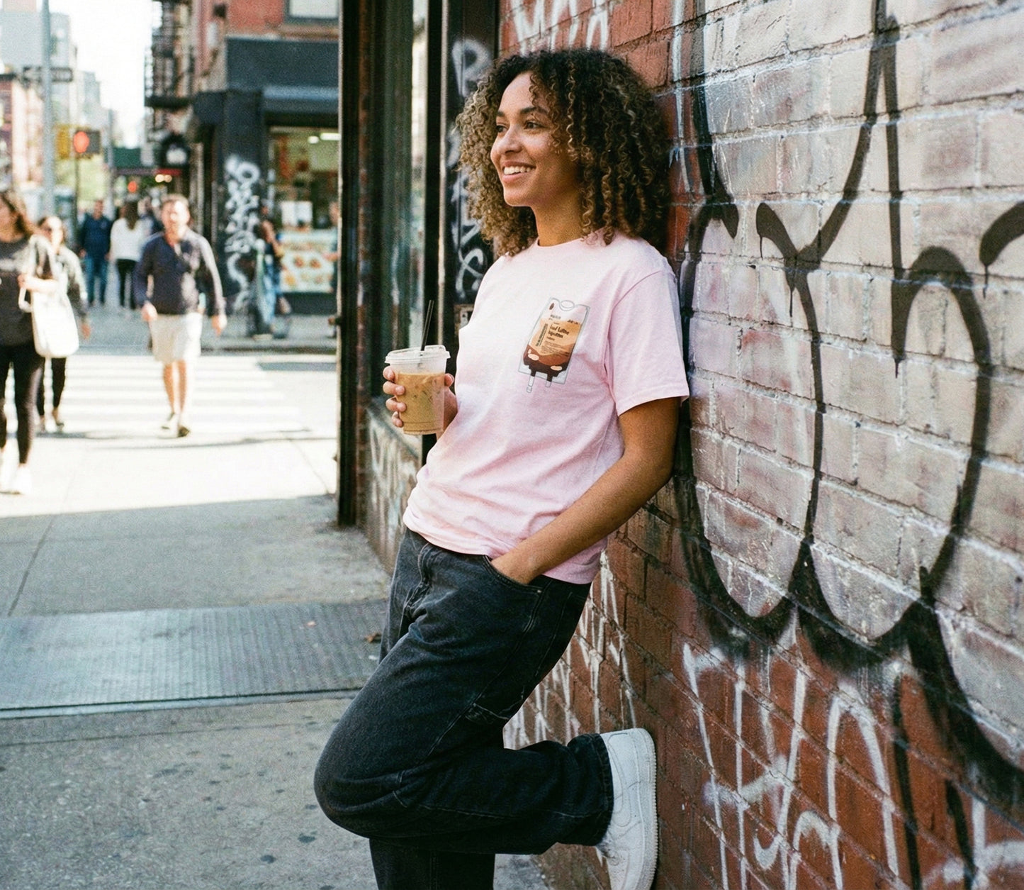 "Running on Coffee" Minimalist T-Shirt