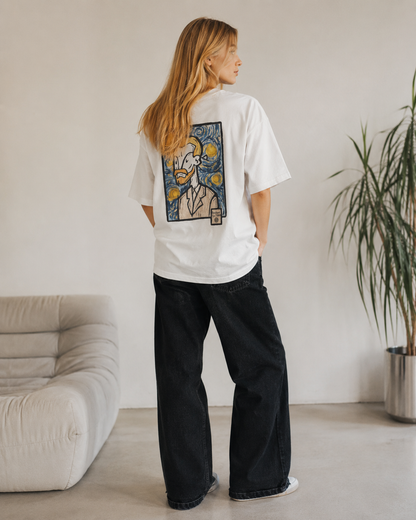 Van Gogh Starry Night Portrait T-Shirt