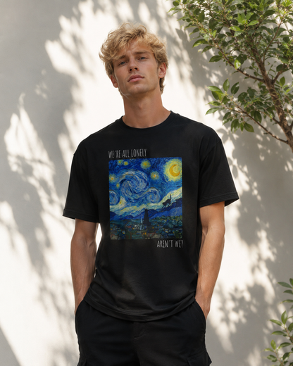 'We Are All Lonely' Vintage Van Gogh Style T-Shirt