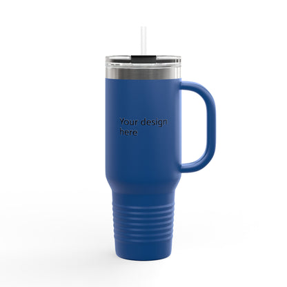 40oz Insulated Travel Mug – Double-Wall Stainless Tumbler with Straw & Handle