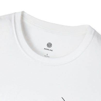 Abstract Line Art Vase T-Shirt — Minimalist Floral Face Graphic