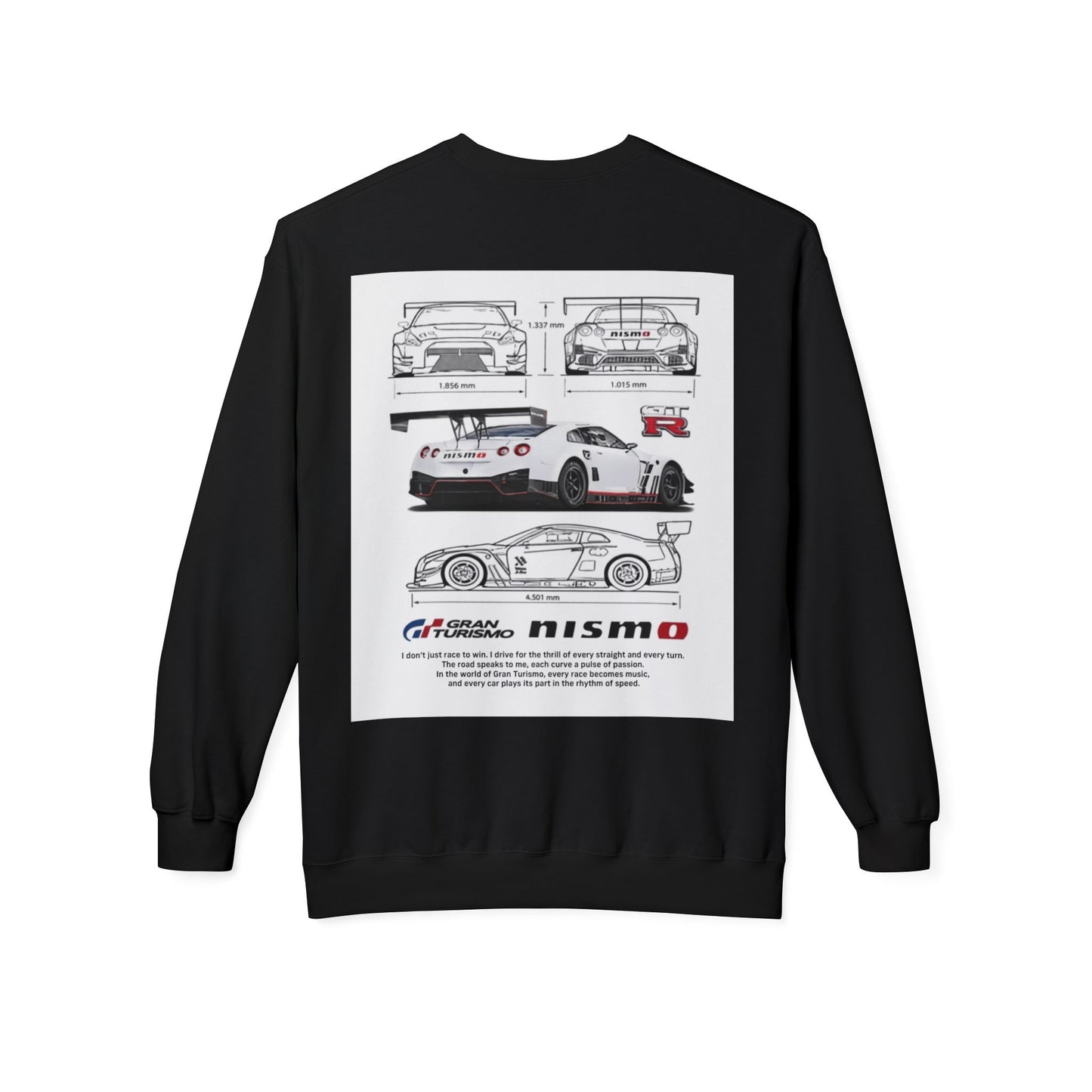 NISMO GT-R Illustration Crewneck Sweatshirt — "I don't chase trophies, I chase the feeling"