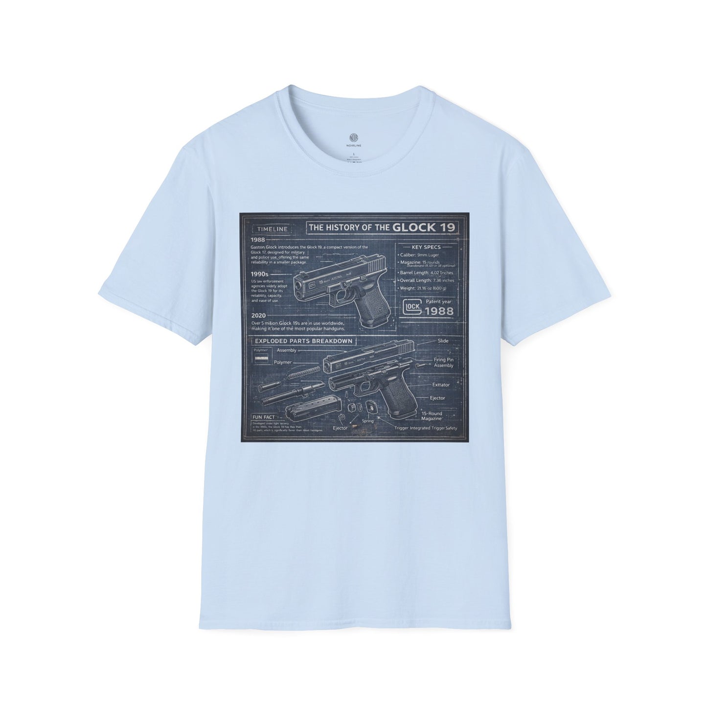 Glock 19 Blueprint T-Shirt