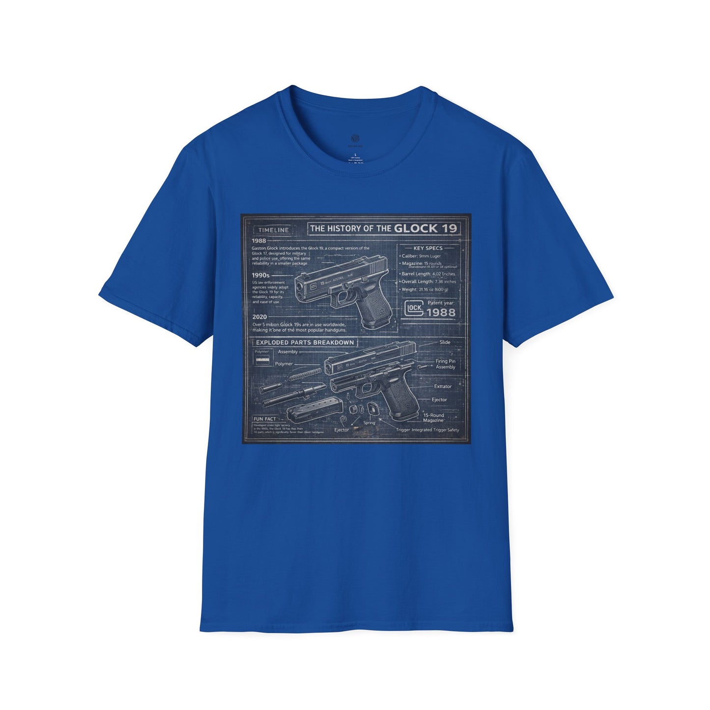 Glock 19 Blueprint T-Shirt