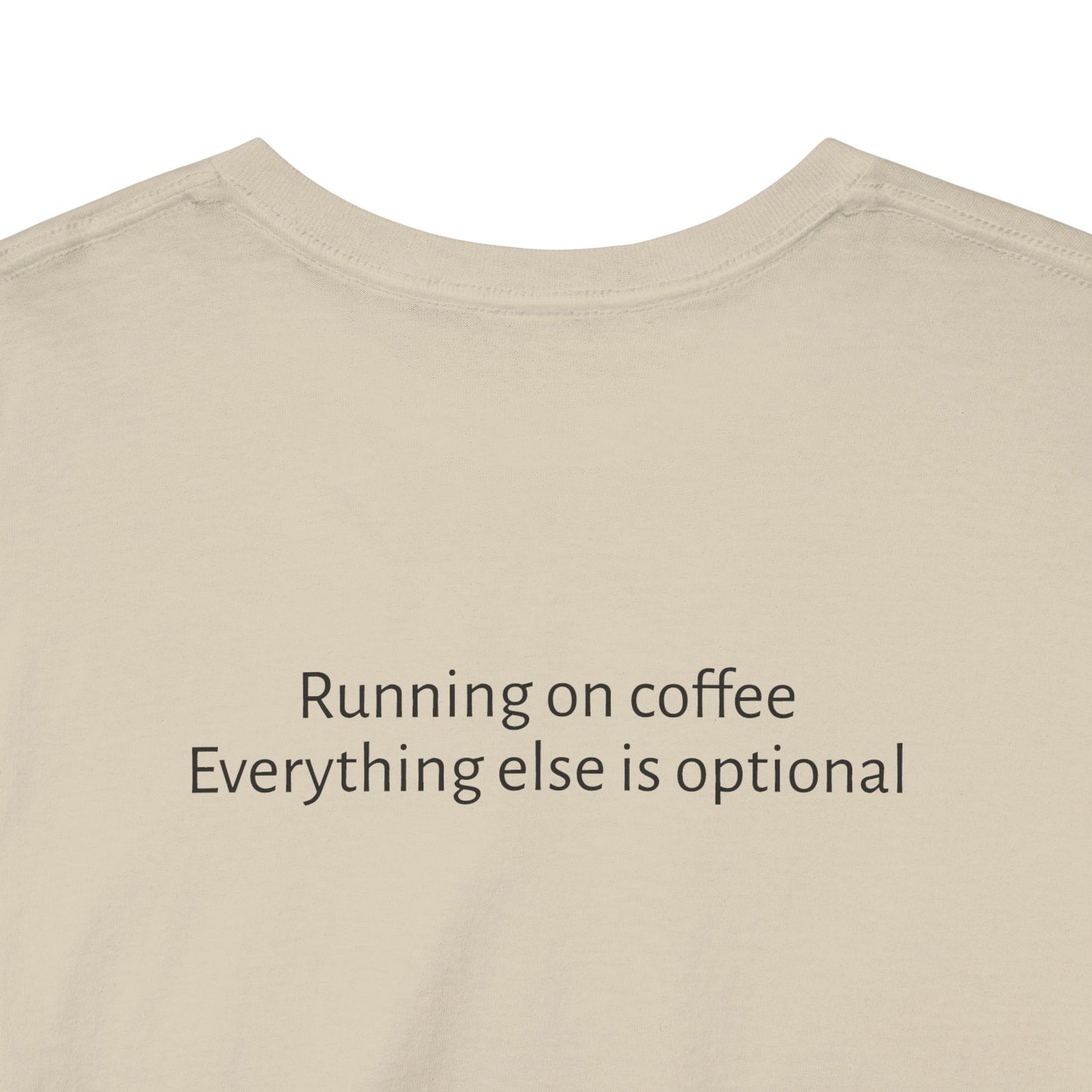 "Running on Coffee" Minimalist T-Shirt