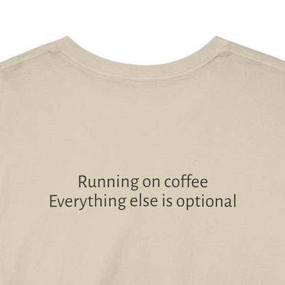 "Running on Coffee" Minimalist T-Shirt
