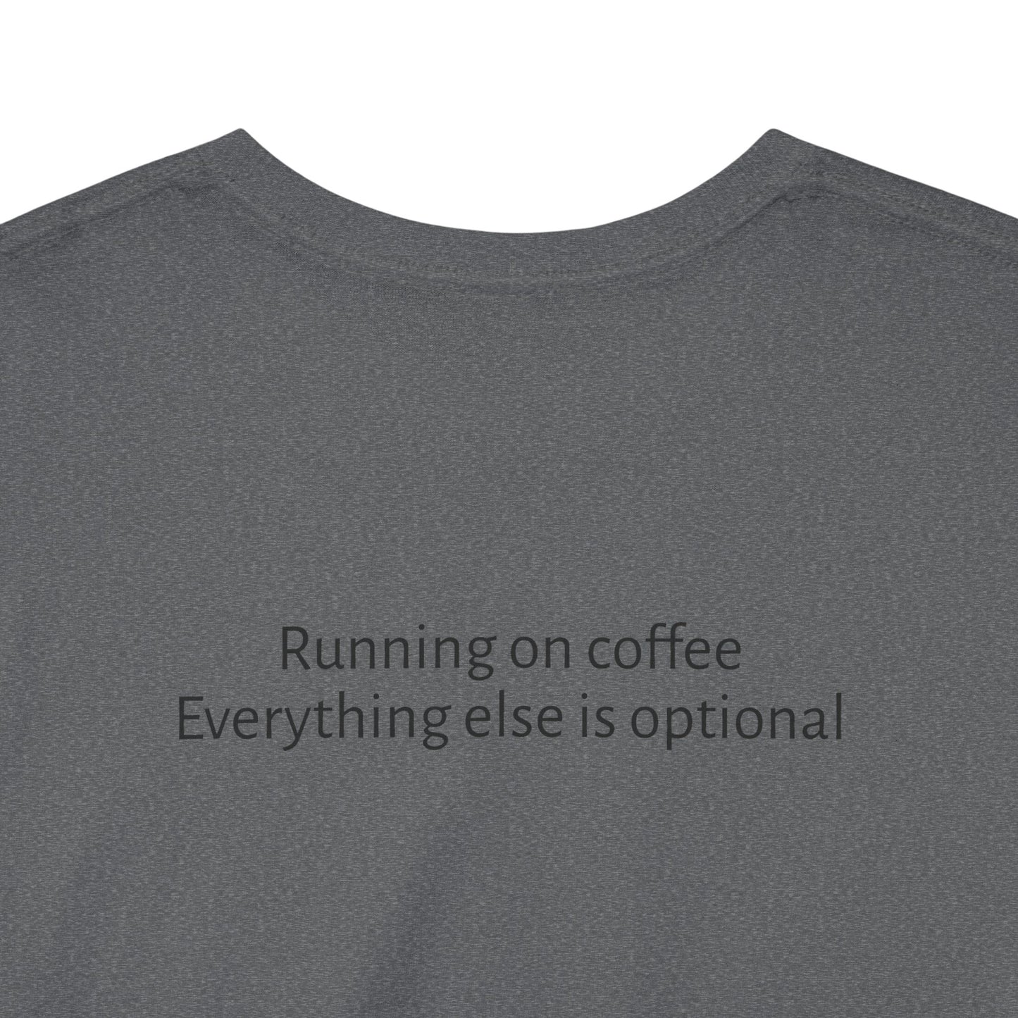 "Running on Coffee" Minimalist T-Shirt
