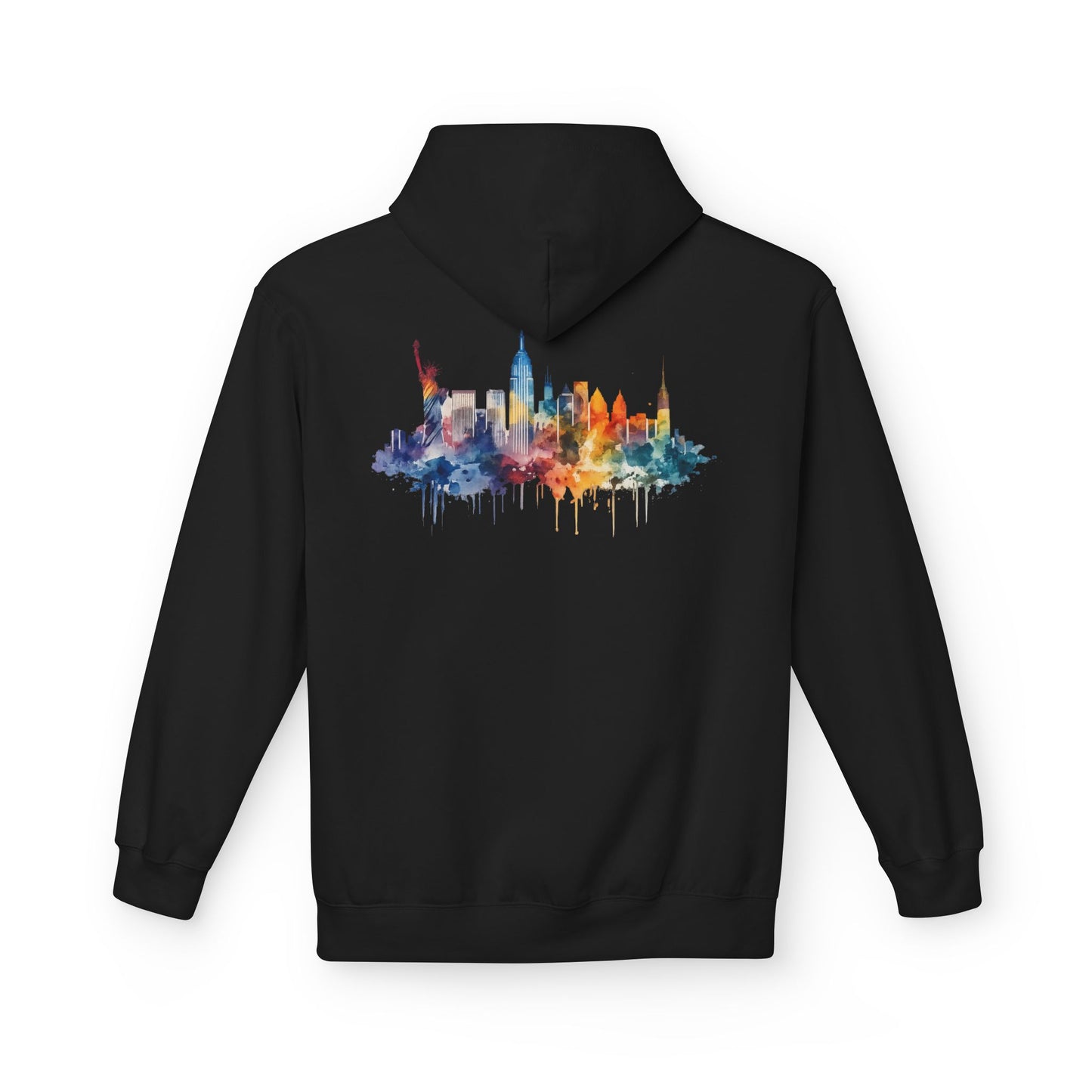 New York Skyline Watercolor Hoodie