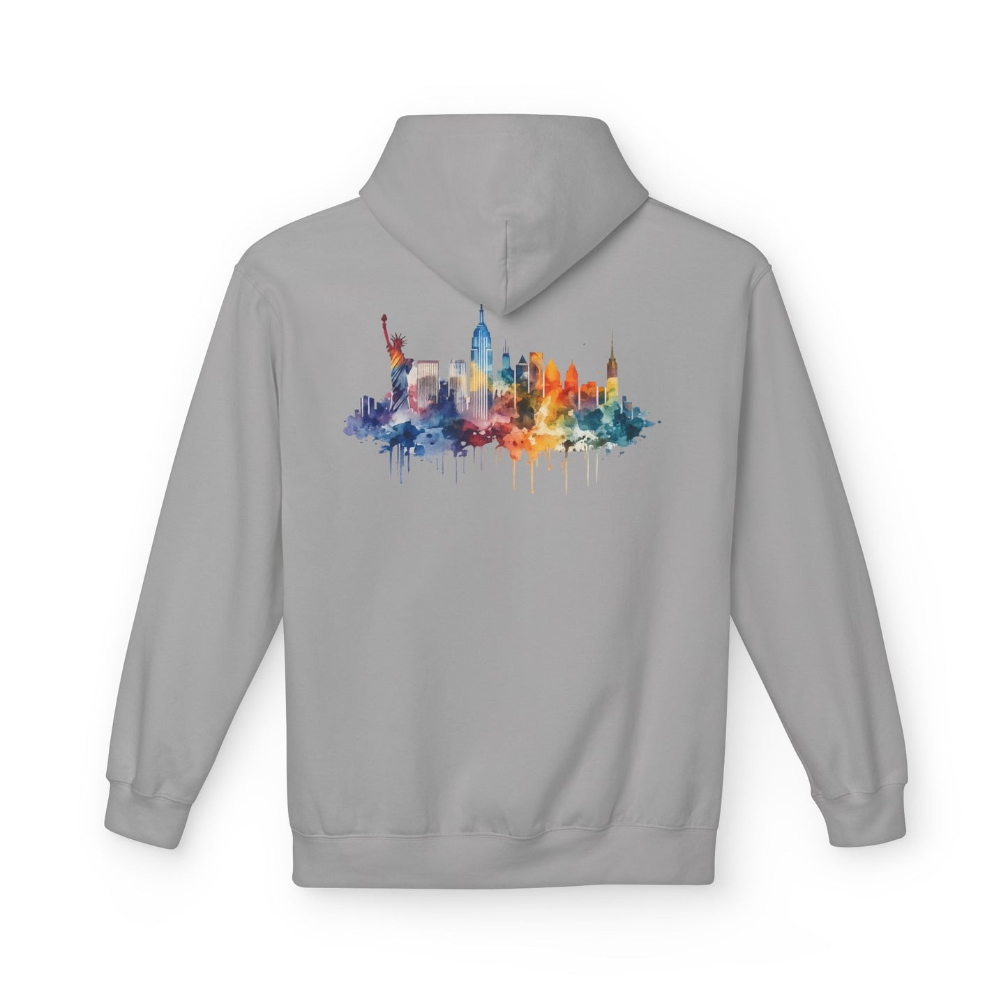 New York Skyline Watercolor Hoodie