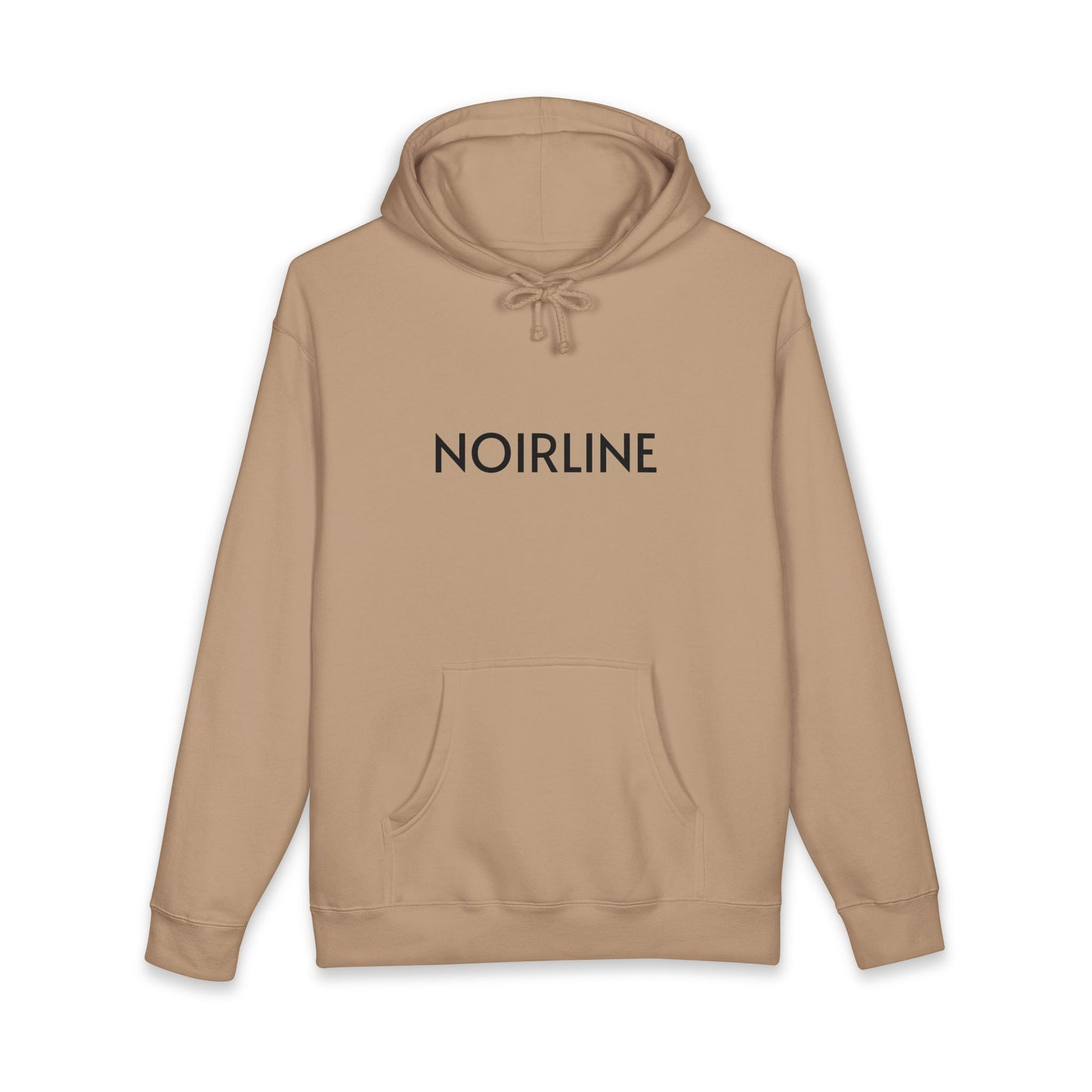 Noirline Hoodie — White Graphic Hoodie with 'NOIRLINE' Front Text
