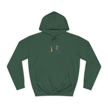 Cute Pet Silhouette Pullover Minimal Hoodie