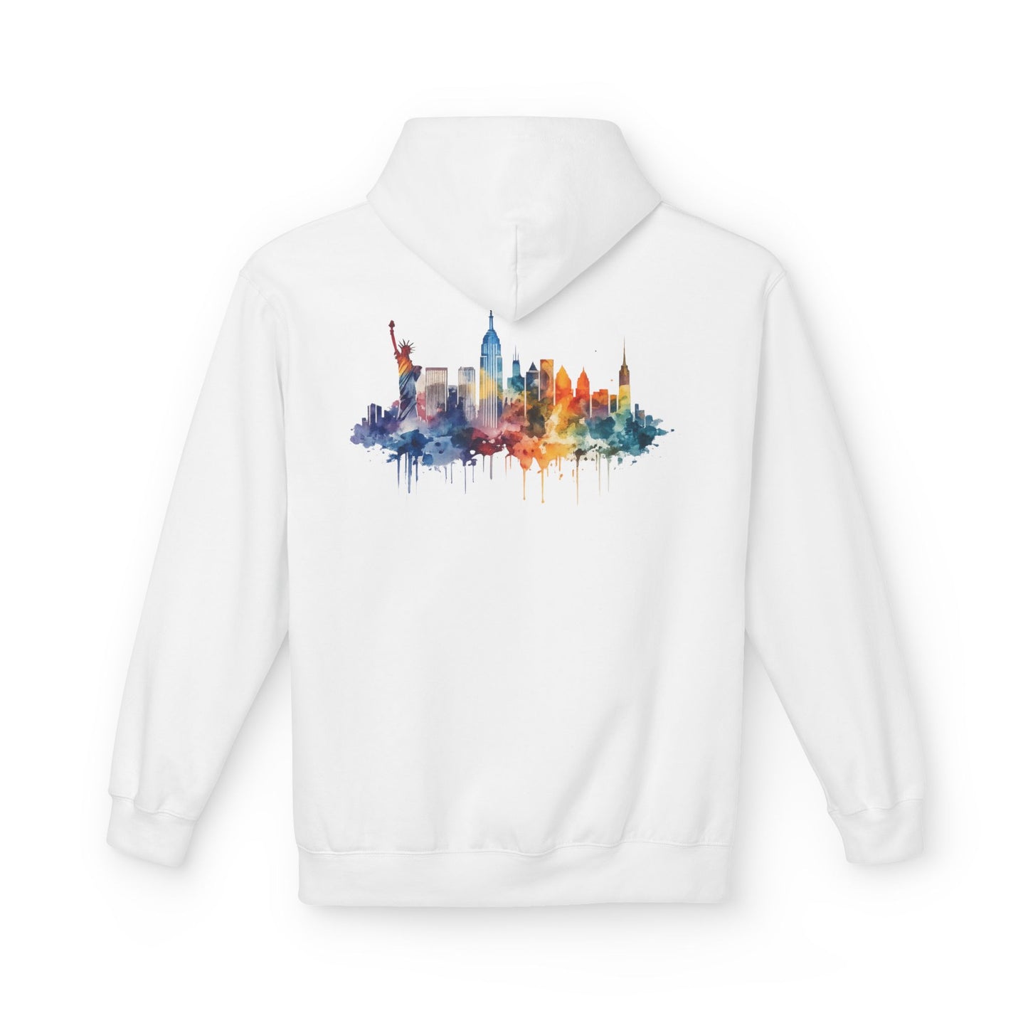 New York Skyline Watercolor Hoodie