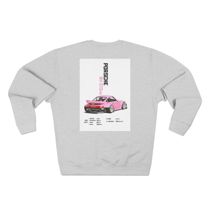 Porsche Pink Poster Crewneck Sweatshirt — "Every curve has a purpose"